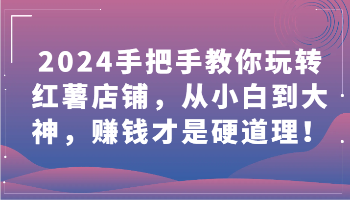 2024手把手教你玩转红薯店铺，从小白到大神，赚钱才是硬道理！-巴七创客网