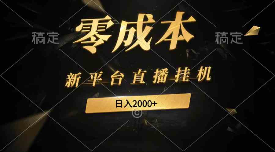 （9841期）新平台直播挂机最新玩法，0成本，不违规，日入2000+-巴七创客网