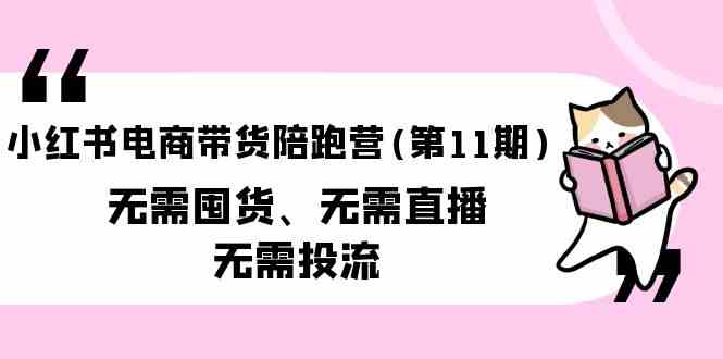 （9996期）小红书电商带货陪跑营(第11期)无需囤货、无需直播、无需投流（送往期10套）-巴七创客网