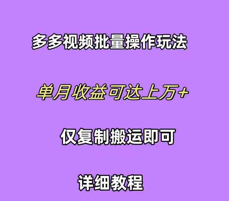 （10029期）拼多多视频带货快速过爆款选品教程 每天轻轻松松赚取三位数佣金 小白必…-巴七创客网