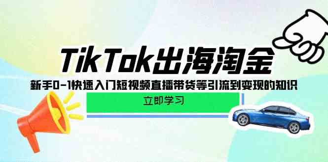 （10035期）TikTok-出海淘金，新手0-1快速入门短视频直播带货等引流到变现的知识-巴七创客网