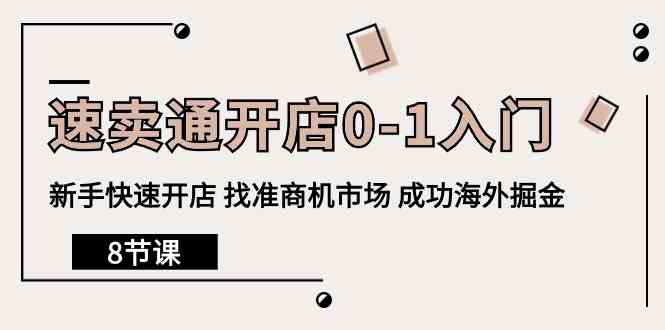 （10126期）速卖通开店0-1入门，新手快速开店 找准商机市场 成功海外掘金（8节课）-巴七创客网