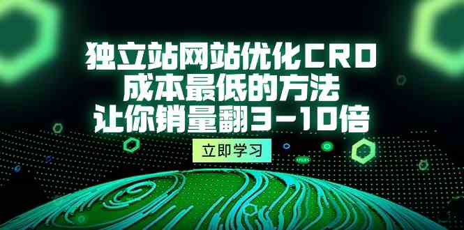 独立站网站优化CRO，成本最低的方法，让你销量翻3-10倍（5节课）-巴七创客网