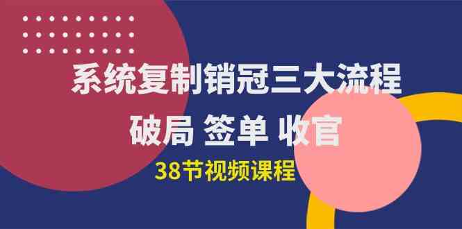 （10171期）系统复制 销冠三大流程，破局 签单 收官（38节视频课）-巴七创客网