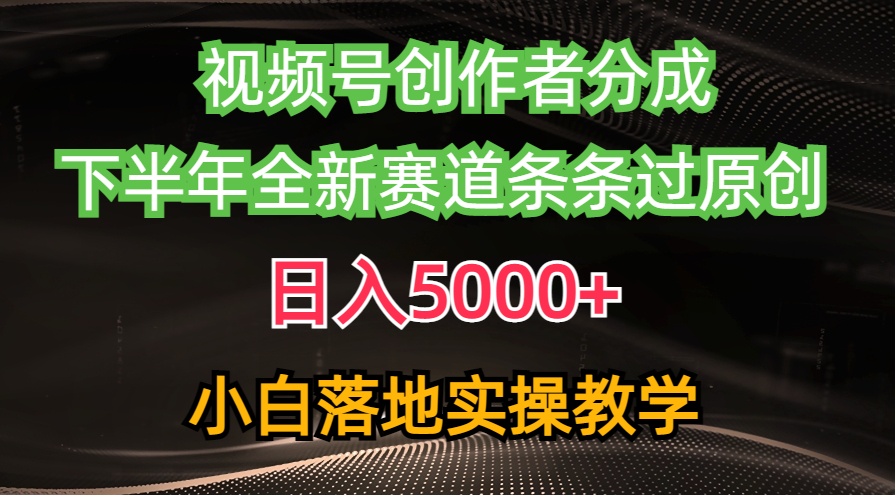 （10294期）视频号创作者分成最新玩法，日入5000+  下半年全新赛道条条过原创，小…-巴七创客网