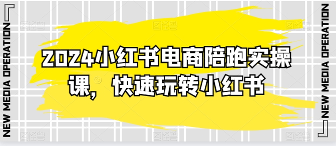 2024小红书电商陪跑实操课，快速玩转小红书，超过20节精细化课程-巴七创客网
