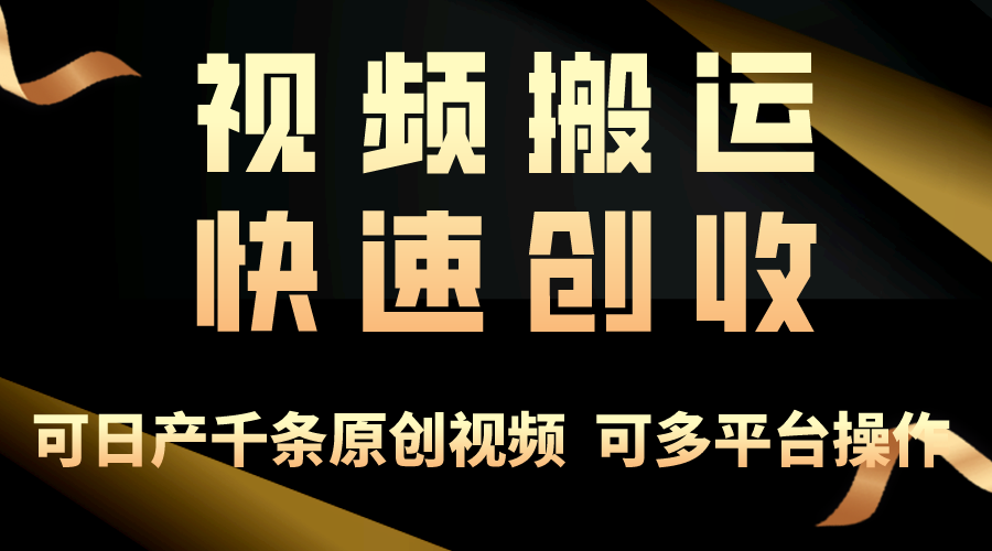 （10417期）一步一步教你赚大钱！仅视频搬运，月入3万+，轻松上手，打通思维，处处…-巴七创客网