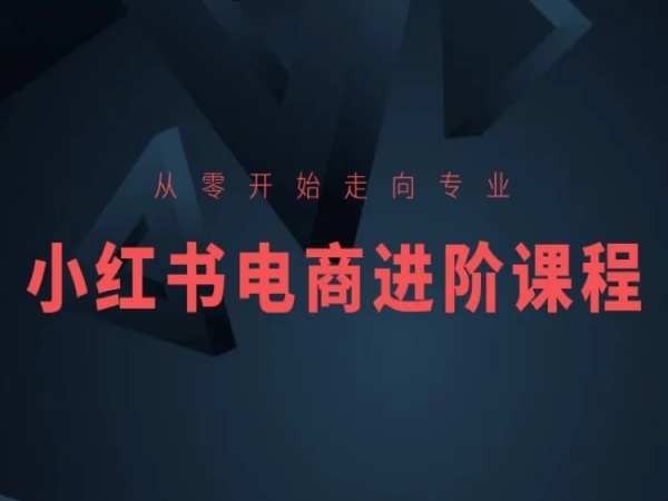 从零开始走向专业，小红书电商进阶课程-巴七创客网