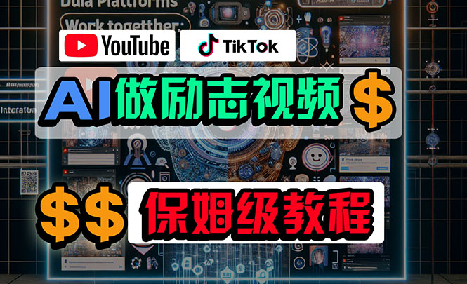 （10520期）利用AI制作励志视频，在YouTube和TikTok赚钱，小白可做（附工具）-巴七创客网