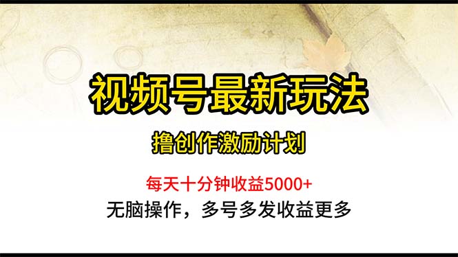 （10591期）视频号最新玩法，每日一小时月入5000+-巴七创客网