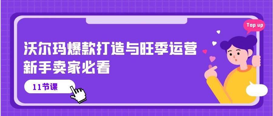（10660期）沃尔玛 爆款打造与旺季运营，新手卖家必看（11节视频课）-巴七创客网