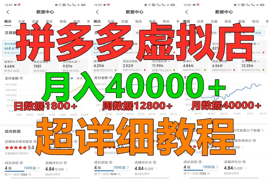 拼多多虚拟电商训练营月入40000+，全网最详细，你做你也行，暴利稳定长久-巴七创客网