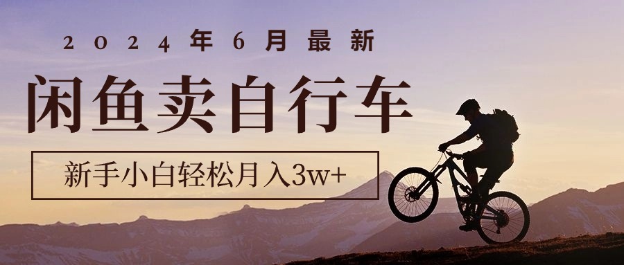 （10915期）2024年6月最新闲鱼卖自行车，新手小白轻松月入3w+项目-巴七创客网