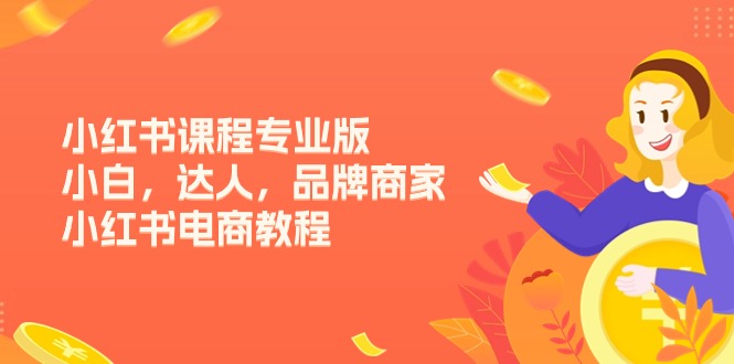 小红书课程专业版，小白，达人，品牌商家，小红书电商教程（15节）-巴七创客网
