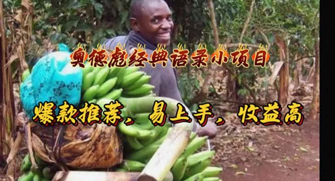 （11030期）奥德彪经典语录小项目，爆款推荐，易上手，收益高-巴七创客网