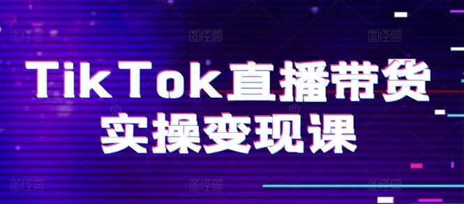 TikTok直播带货实操变现课：系统起号、科学复盘、变现链路、直播配置、小店操作流程、团队搭建等。-巴七创客网
