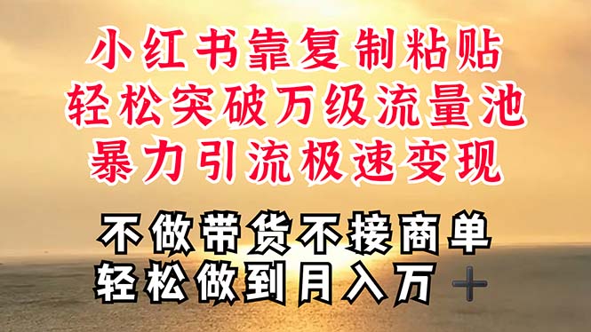 （11139期）深层揭秘小红书，靠复制粘贴，一周突破万级流量池，无脑搬运，暴力引流…-巴七创客网
