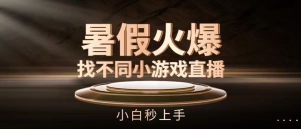 暑假火爆找不同小游戏直播间，小白秒上手【揭秘】-巴七创客网