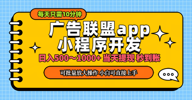 （11645期）小程序开发 广告赚钱 日入500~1000+ 小白轻松上手！-巴七创客网