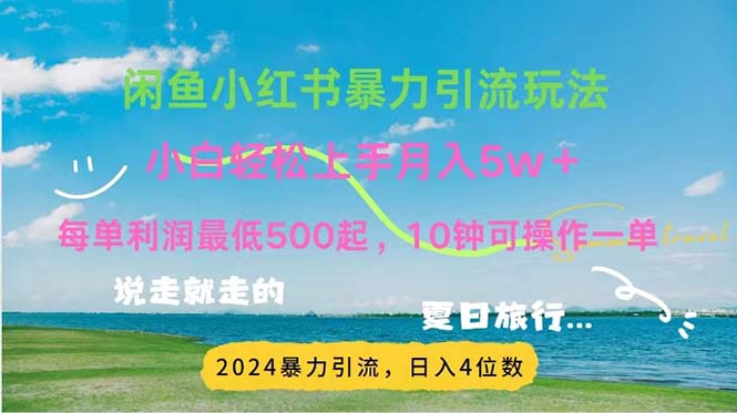 （11650期）2024暑假赚钱项目小红书咸鱼暴力引流，简单无脑操作，每单利润500+，…-巴七创客网