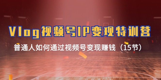 （11654期）Vlog 视频号IP变现特训营，普通人如何通过视频号变现赚钱（15节）-巴七创客网