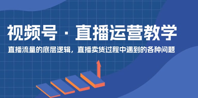 （11687期）视频号 直播运营教学：直播流量的底层逻辑，直播卖货过程中遇到的各种问题-巴七创客网