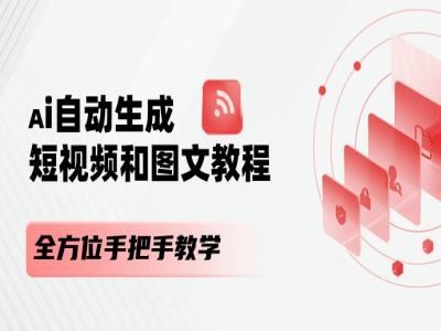 AI自动生成短视频和图文课程，全方位手把手教学-巴七创客网