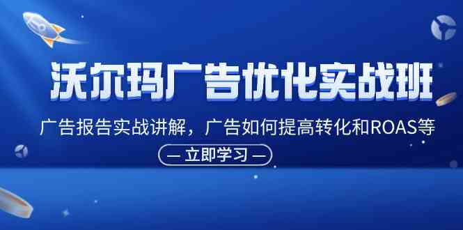 沃尔玛广告优化实战班，广告报告实战讲解，广告如何提高转化和ROAS等-巴七创客网