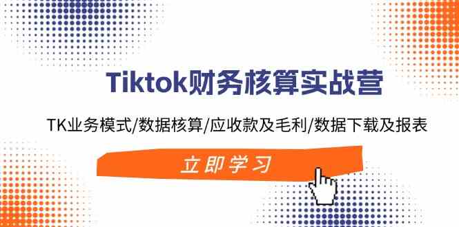 Tiktok财务核算实战营：TK业务模式/数据核算/应收款及毛利/数据下载及报表-巴七创客网