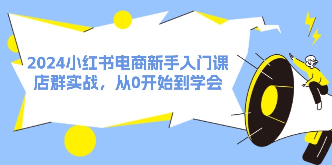（11988期）2024小红书电商新手入门课，店群实战，从0开始到学会（31节）-巴七创客网