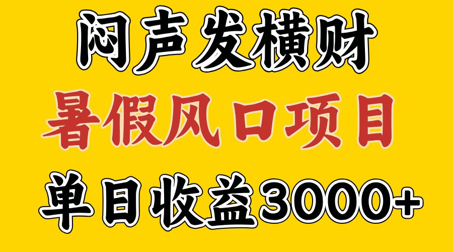 30天赚了7.5W 暑假风口项目，比较好学，2天左右上手-巴七创客网
