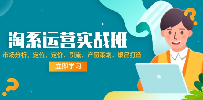 （12186期）淘系运营实战班：市场分析、定位、定价、引流、产品策划，爆品打造-巴七创客网