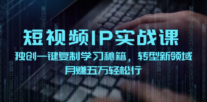 短视频IP实战课，独创一键复制学习秘籍，转战新领域，月赚五万轻松行-巴七创客网