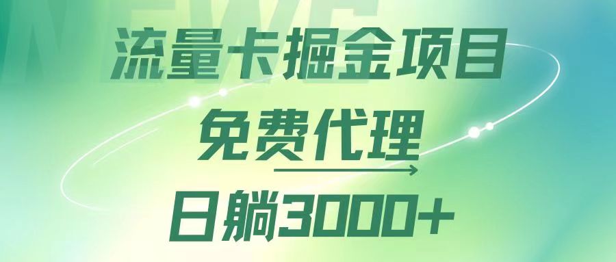 （12321期）流量卡掘金代理，日躺赚3000+，变现暴力，多种推广途径-巴七创客网