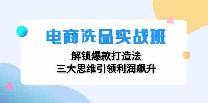 电商选品实战班：解锁爆款打造法，三大思维引领利润飙升-巴七创客网