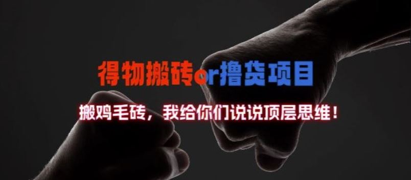 得物搬砖撸货项目?掰下数据，我给你们说说顶层思维【揭秘】-巴七创客网