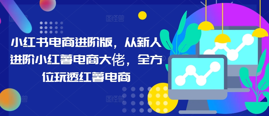 小红书电商进阶版，从新人进阶小红薯电商大佬，全方位玩透红薯电商-巴七创客网