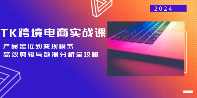 TK跨境电商实战课：产品定位到变现模式，高效剪辑与数据分析全攻略-巴七创客网
