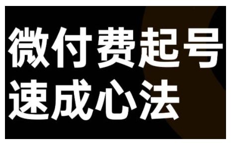 微付费起号速成课，视频号直播+抖音直播，微付费起号速成心法-巴七创客网
