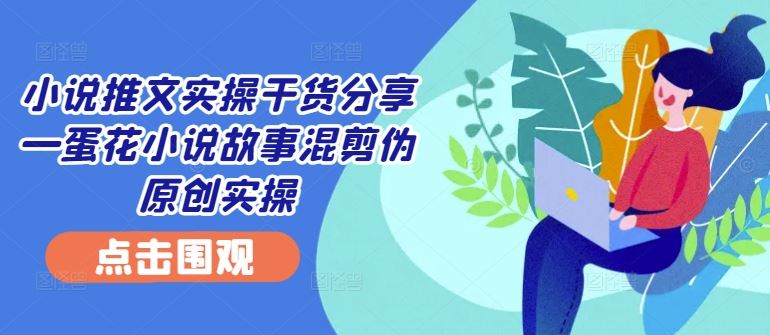 小说推文实操干货分享—蛋花小说故事混剪伪原创实操-巴七创客网