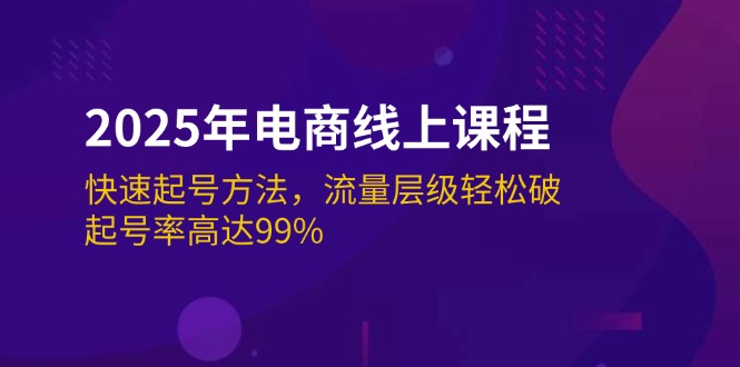（14329期）2025年电商线上课程：快速起号方法，流量层级轻松破，起号率高达99%-巴七创客网