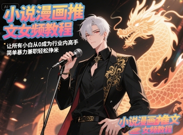 小说漫画推文女频教程，让所有小白从0成为行业内高手，简单暴力兼职轻松挣米-巴七创客网