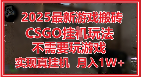 2025最新游戏搬砖，CSGO挂G，不需要玩游戏，实现真挂G，月入1W+【揭秘】-巴七创客网
