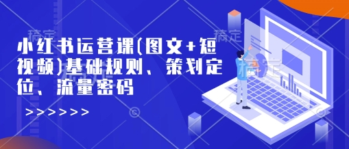 小红书运营课(图文+短视频)基础规则、策划定位、流量密码-巴七创客网