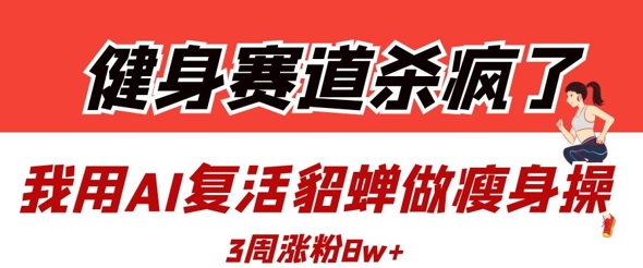 健身赛道杀疯了？我用AI复活貂蝉做瘦身操，3周涨粉8W-巴七创客网