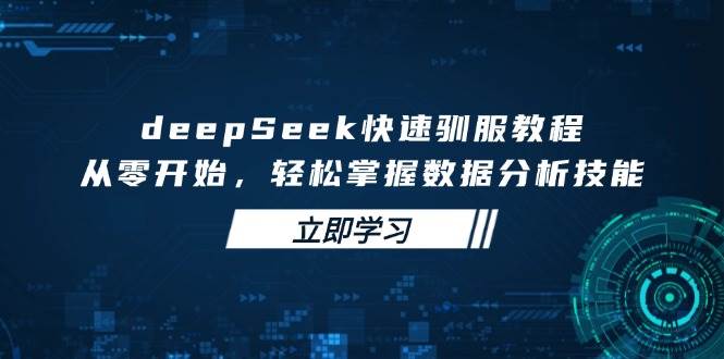 （14536期）deepSeek快速驯服教程，从零开始，轻松掌握数据分析技能-巴七创客网