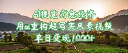 AI视觉疗愈经济：用ai重构超写实风景视频，单日变现多张-巴七创客网