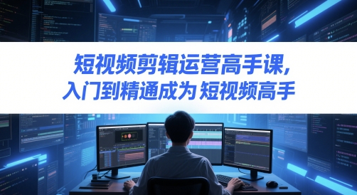 短视频剪辑运营高手课，入门到精通成为短视频高手-巴七创客网