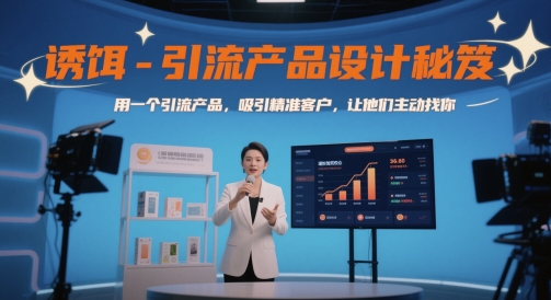 诱饵-引流产品设计秘笈，用一个引流产品，吸引精准客户，让他们主动找你-巴七创客网