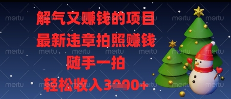 解气又挣钱的项目，最新违章拍照挣钱，随手一拍，轻松收入多张【揭秘】-巴七创客网